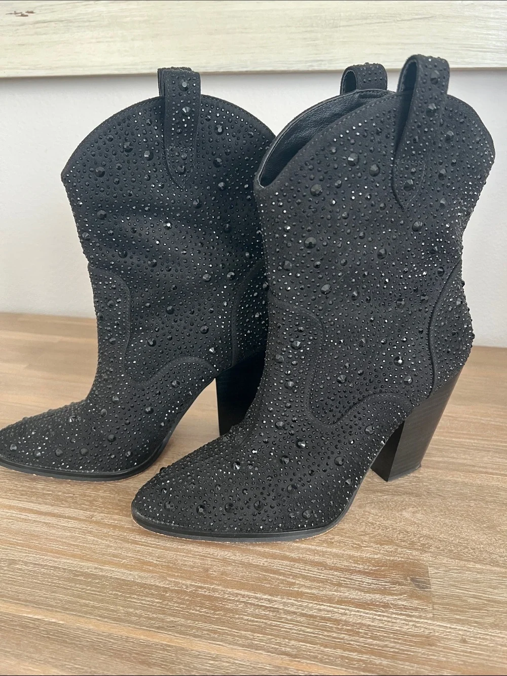 Jessica Simpson Crystal Embellished Western Bootie - Women